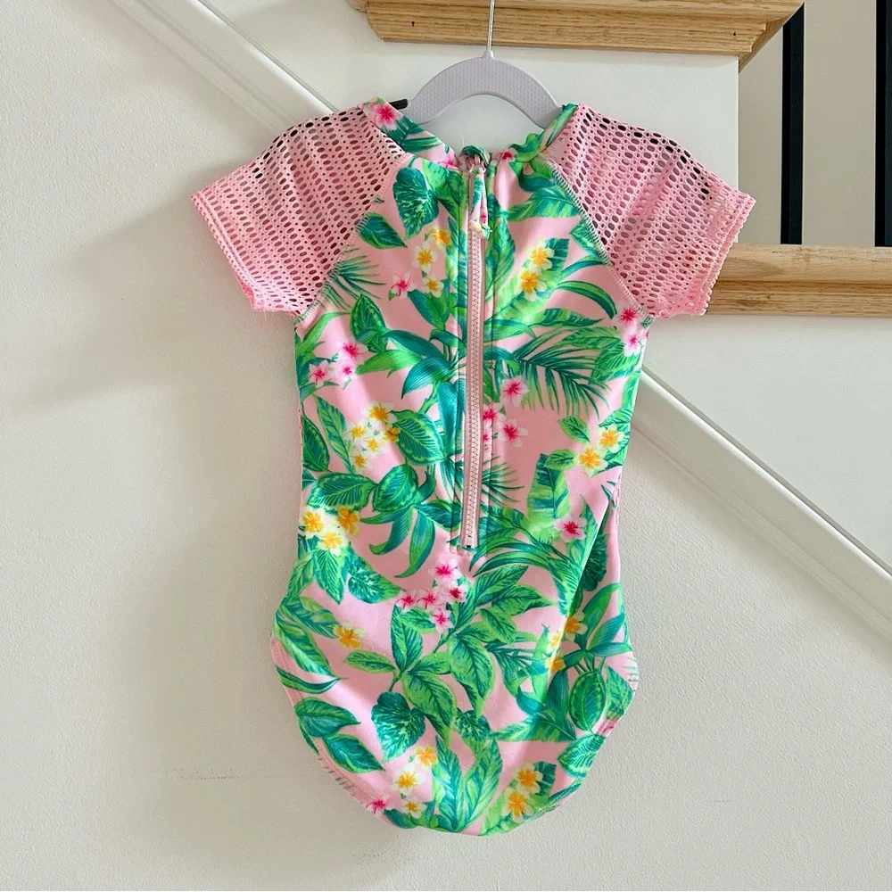 Cat & Jack Tropical Print Swimsuit, Size Small (6/6X) - Picture 7 of 7